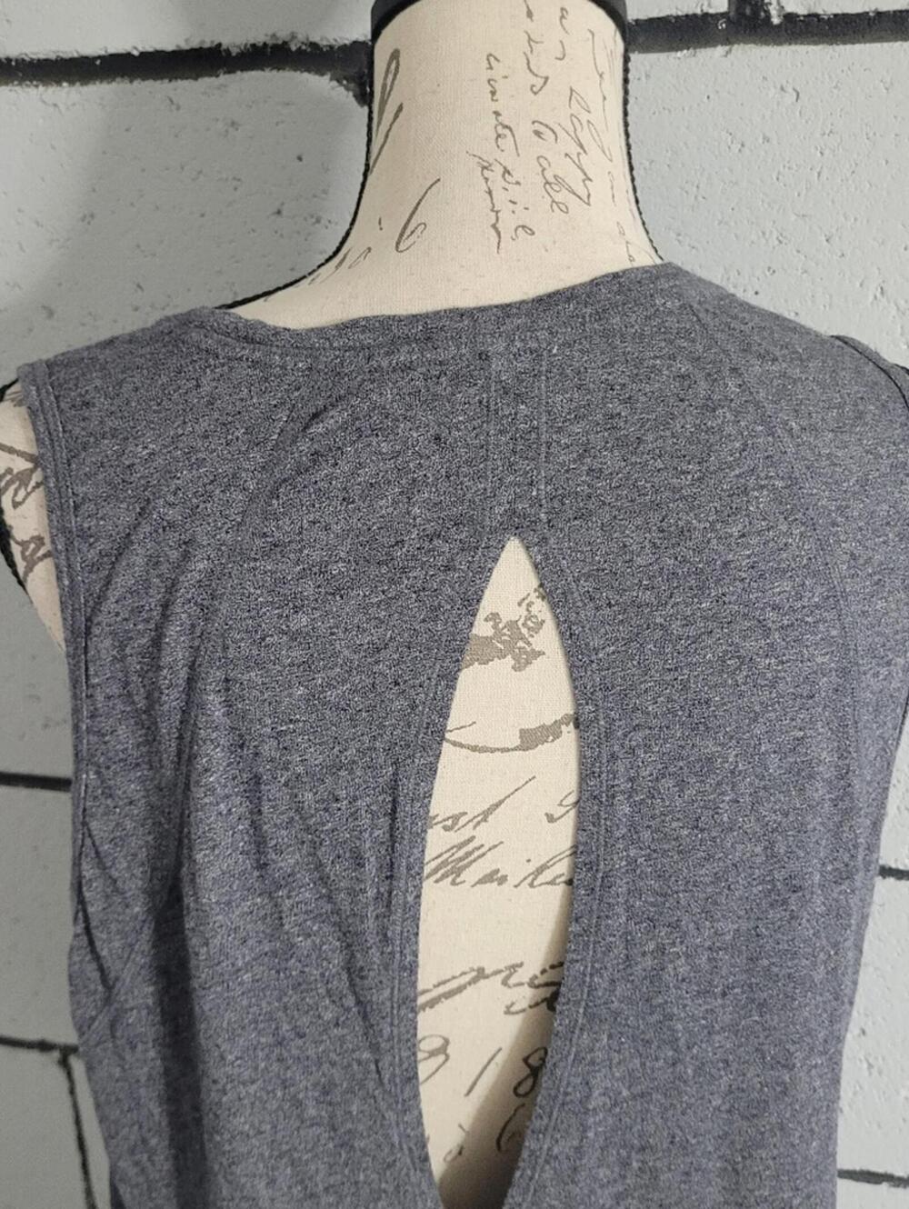 BUNDLE SALE!  Calvin Klein Charcoal Gray Logo Backless Tank Sz L - Picture 5 of 8